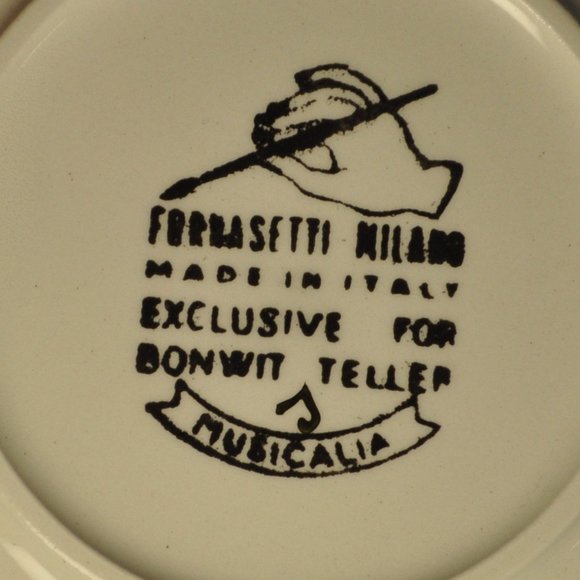 french horn vintage Musicalia Bonwit Teller plates gold coaster (w1176) - Picture 4 of 4